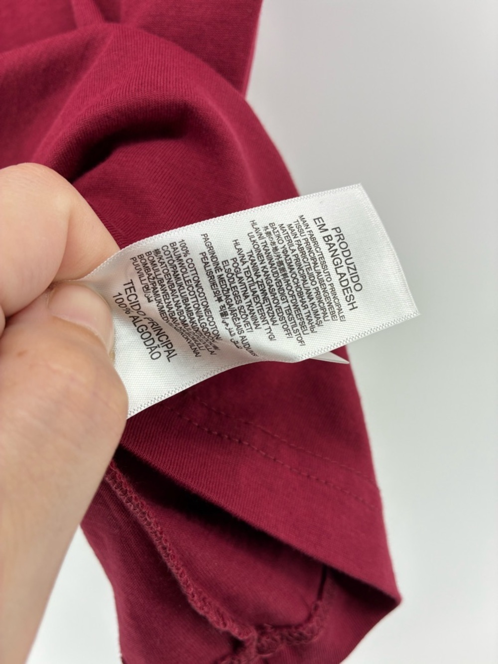 Diesel Maroon Short Sleeve Tee with White Logo - Picture 6 of 9